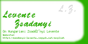 levente zsadanyi business card